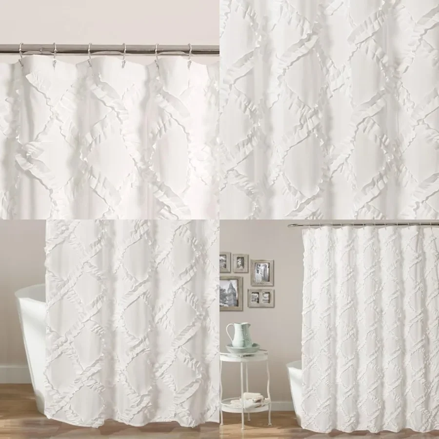 Ruffle Diamond Shower Curtain 72L x 72L - Fabric Shower Curtains for Bathroom - Bathroom Curtain - Vintage Farmhouse Decor
Ruffle Diamond Shower Curtain 72L x 72L - Fabric Shower Curtains for Bathroom - Bathroom Curtain - Vintage Farmhouse Decor