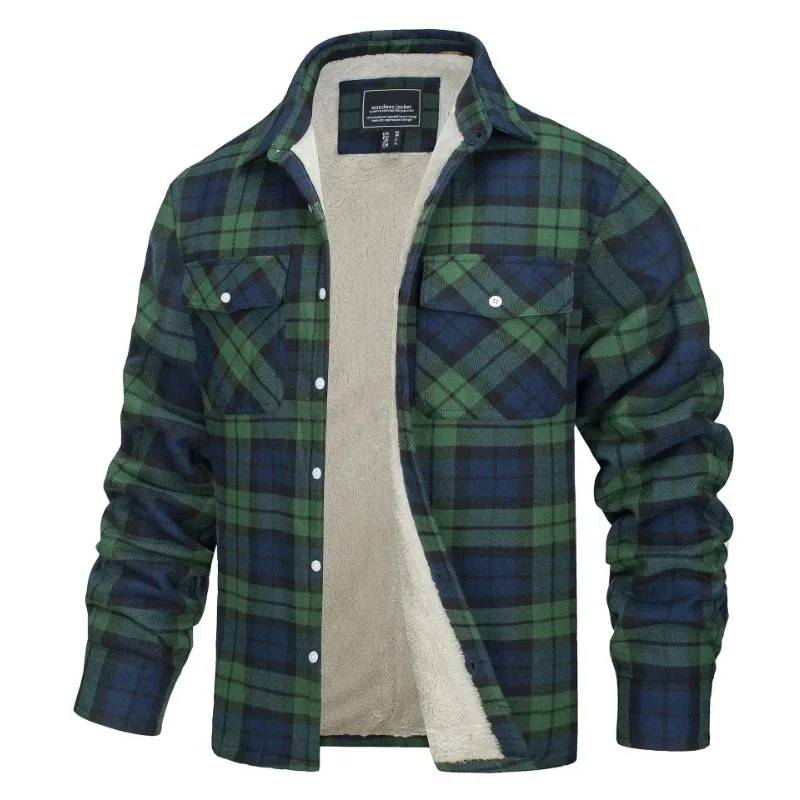 Men's Flannel shirt jacket quilted lining long sleeve plaid coat Men Thick Cotton Coat Men Oversize Winter Jacket
Men's Flannel shirt jacket quilted lining long sleeve plaid coat Men Thick Cotton Coat Men Oversize Winter Jacket