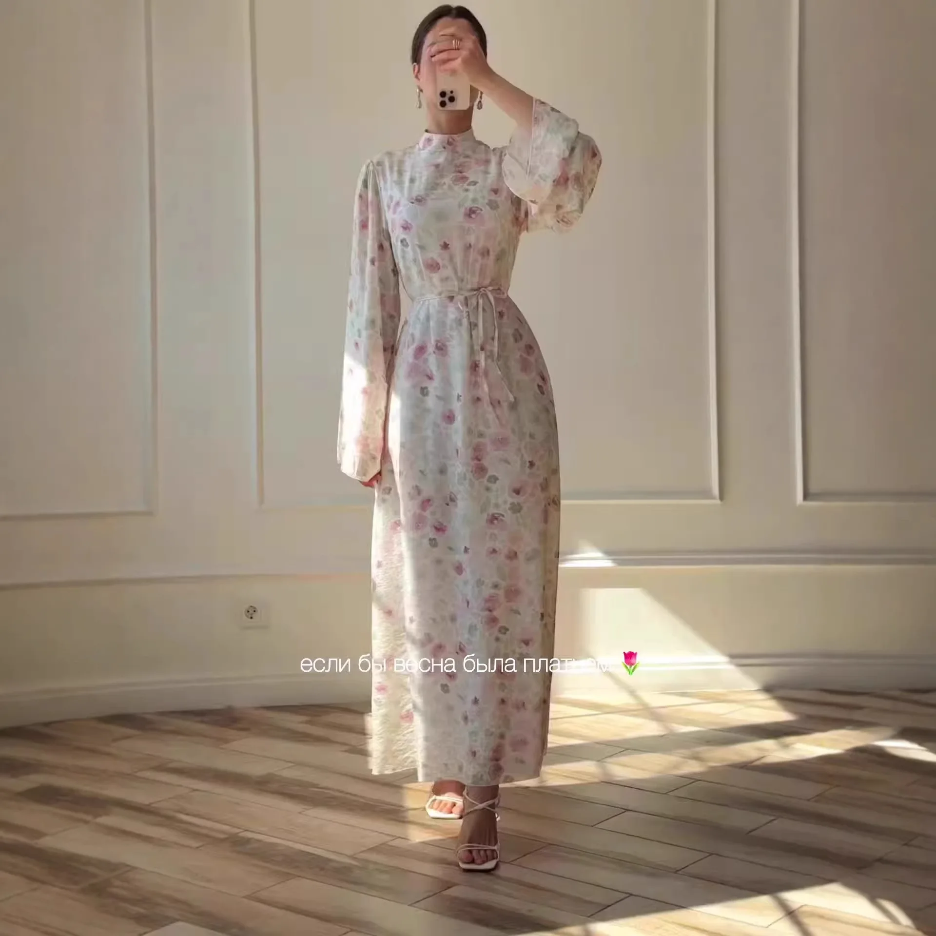 Fashion Printing Lace Up Big Swing Dresses Spring Women Long Sleeve Round Neck Zipper Dress Autumn High Waist Knee-length Dress
Fashion Printing Lace Up Big Swing Dresses Spring Women Long Sleeve Round Neck Zipper Dress Autumn High Waist Knee-length Dress