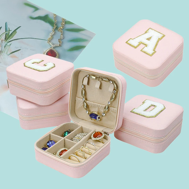 Portable Jewelry Storage Box Mini Sequins Letter Leather Earrings Necklace Rings Organizer Case Waterproof Jewelry Display Boxes
Portable Jewelry Storage Box Mini Sequins Letter Leather Earrings Necklace Rings Organizer Case Waterproof Jewelry Display Boxes