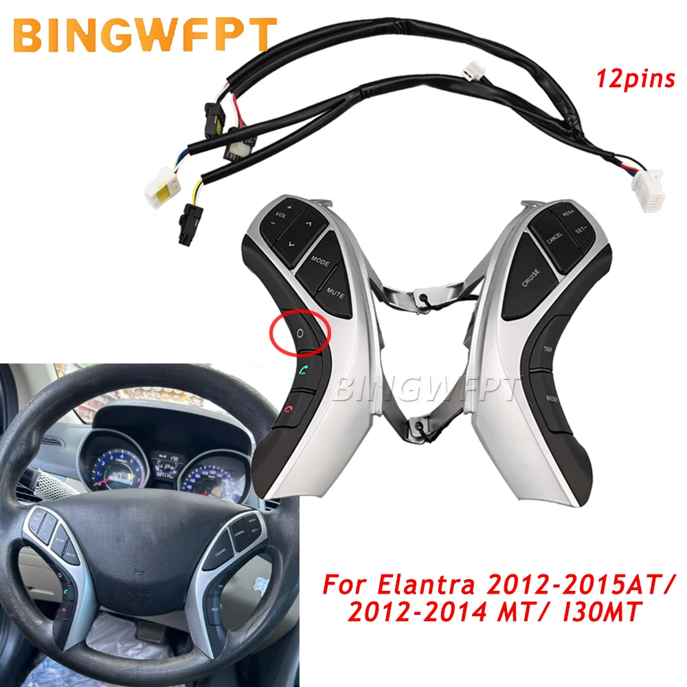 Multifunction Cruise Control Music Steering Wheel Buttons For Hyundai Elantra 2012 2013 2014 2015 AT 2012 2013 2014 MT i30 MT
Multifunction Cruise Control Music Steering Wheel Buttons For Hyundai Elantra 2012 2013 2014 2015 AT 2012 2013 2014 MT i30 MT