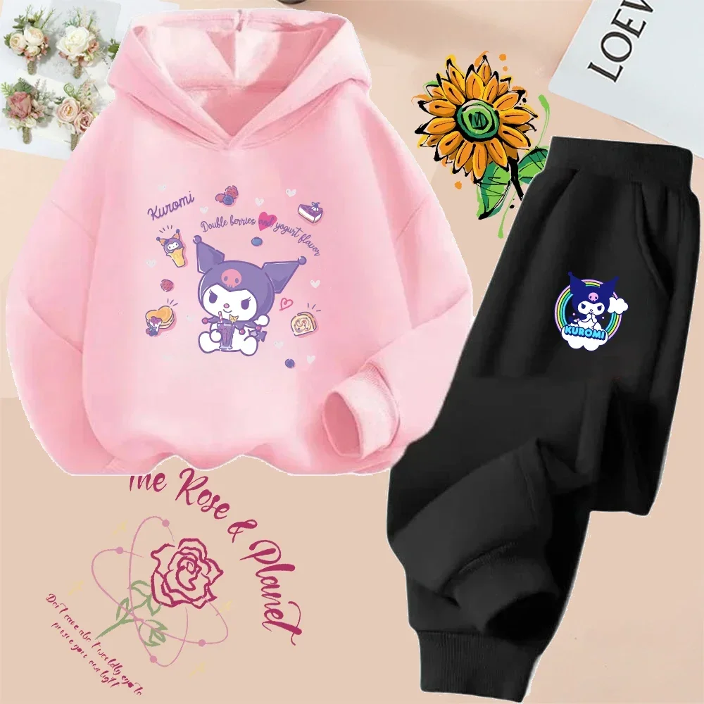 Sanrio Cartoon Black Beauty Print Children's Clothing Set Girls 'hoodie Pink Hoodie + Pants 2-piece Set Autumn Children's Hoodie
Sanrio Cartoon Black Beauty Print Children's Clothing Set Girls 'hoodie Pink Hoodie + Pants 2-piece Set Autumn Children's Hoodie