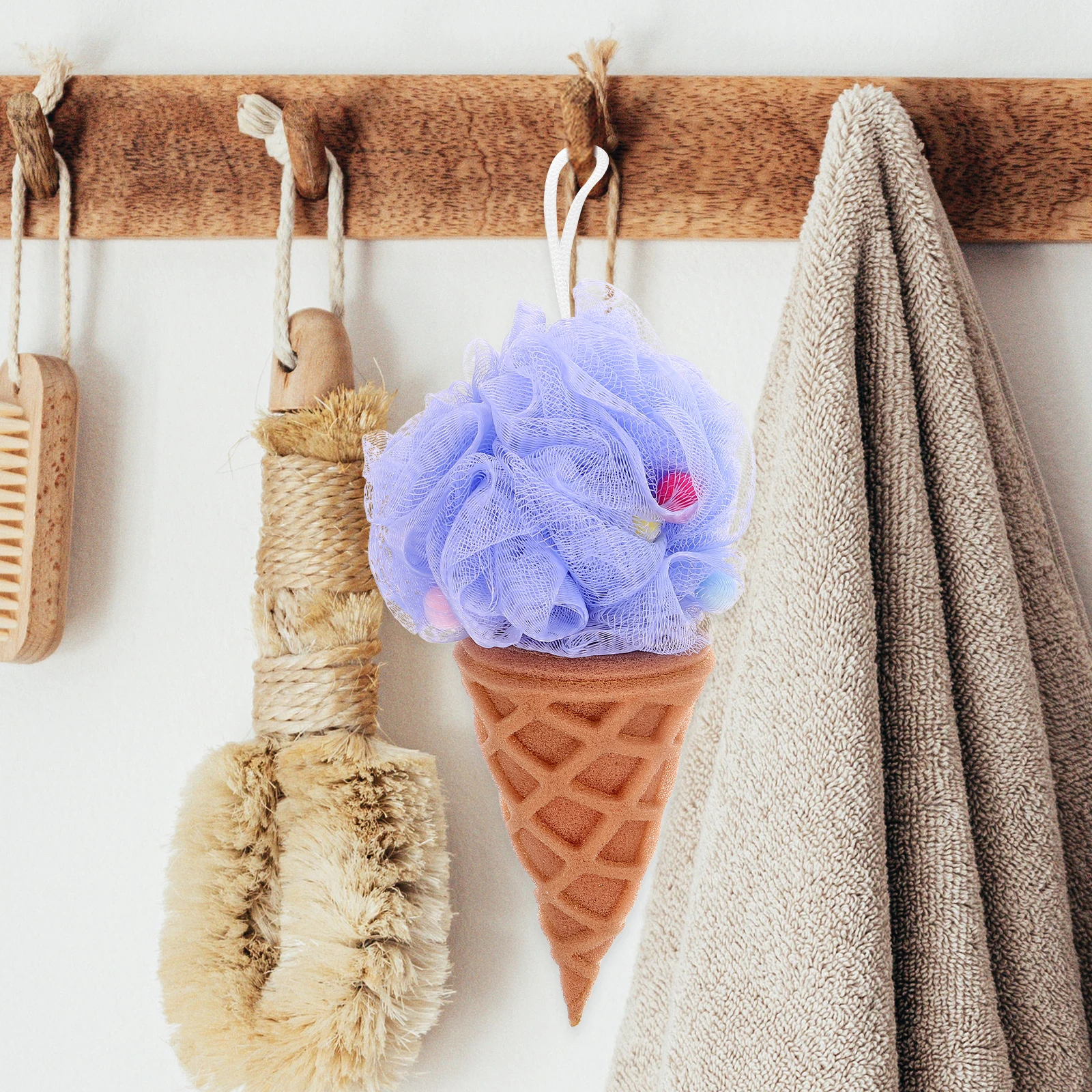 2pcs Ice Cream Bath Balls Premium PE Nylon Exfoliating Shower Sponges Lanyard Design Quick Drying Hanging Storage for Kids
2pcs Ice Cream Bath Balls Premium PE Nylon Exfoliating Shower Sponges Lanyard Design Quick Drying Hanging Storage for Kids