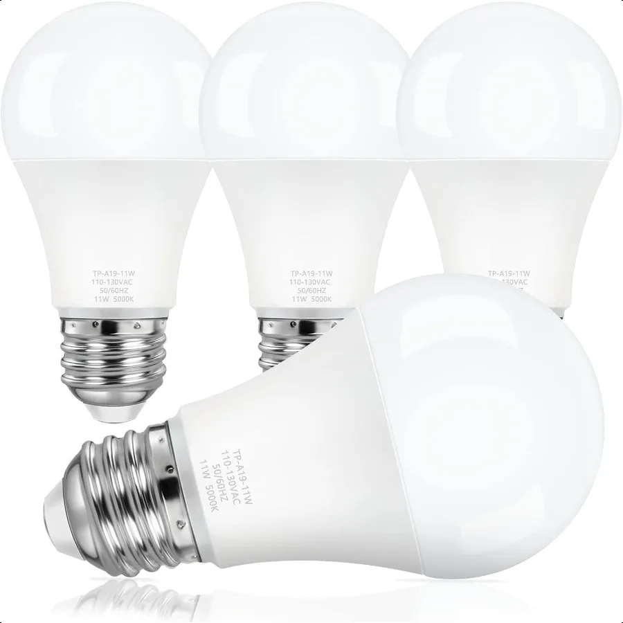 4Pack A19 LED Light Bulbs 100W Equivalent LED Bulb 5000K 1100Lumen Light Bulb 11W NonDimmable E26 Frosted Lighting CRI 85+ No F
4Pack A19 LED Light Bulbs 100W Equivalent LED Bulb 5000K 1100Lumen Light Bulb 11W NonDimmable E26 Frosted Lighting CRI 85+ No F