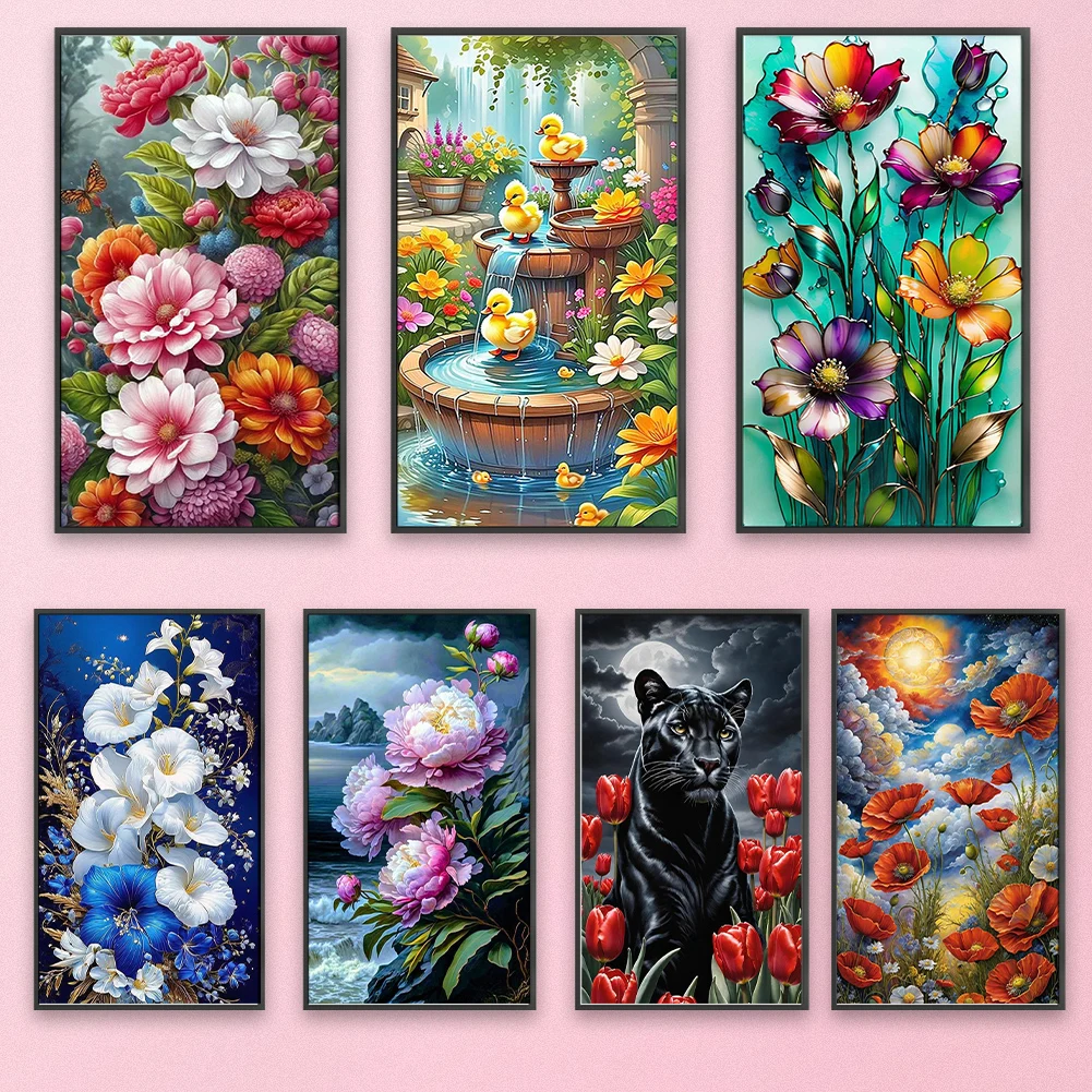 5D DIY Полный круглый дрель Частичная AB Алмазная картина Цветочный комплект Художественный декор
5D DIY Полный круглый дрель Частичная AB Алмазная картина Цветочный комплект Художественный декор