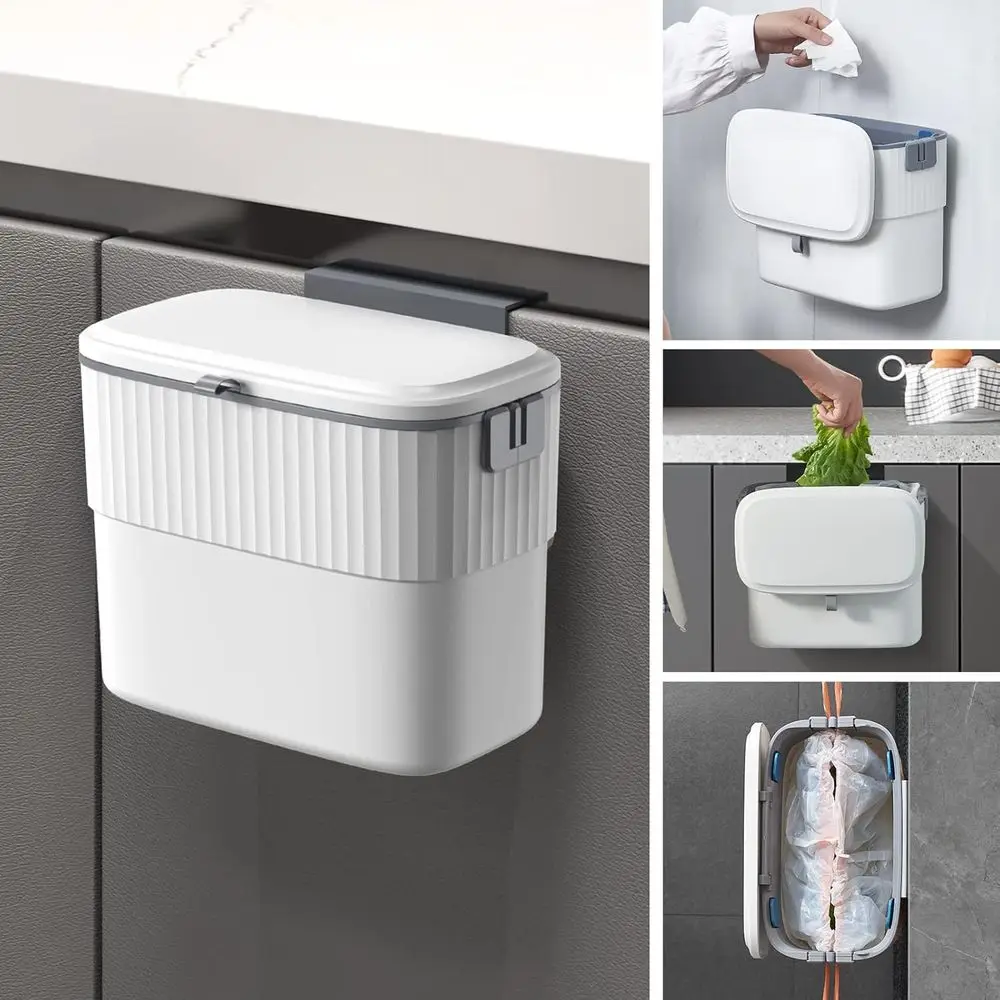 1.8 Gallon Hanging Compost Bin with Lid, Wall-Mounted Trash Can for Kitchen, Cabinet or Bathroom Use
1.8 Gallon Hanging Compost Bin with Lid, Wall-Mounted Trash Can for Kitchen, Cabinet or Bathroom Use