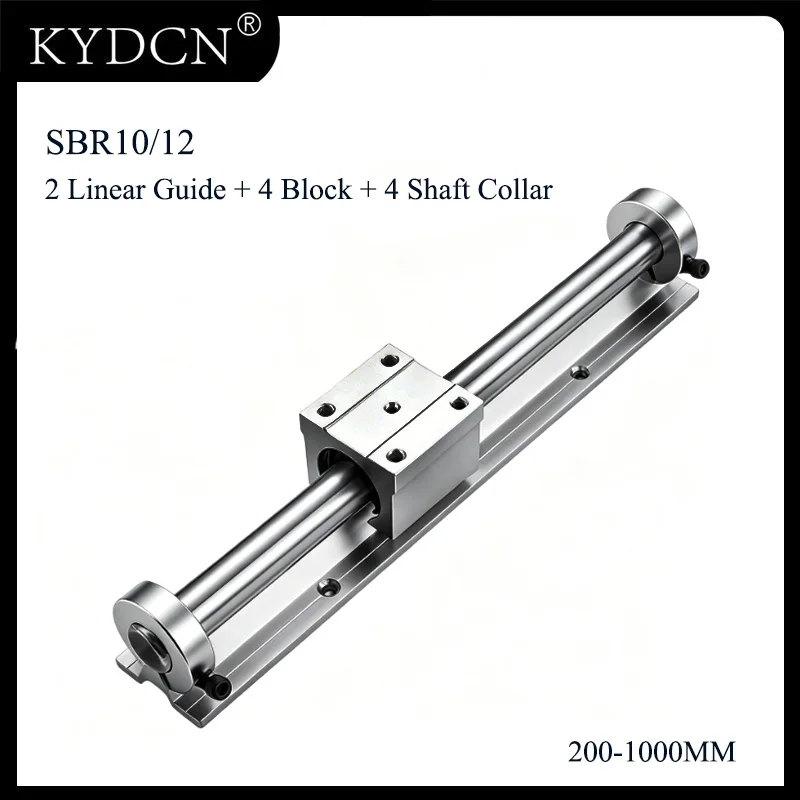 SBR10 SBR12 Linear Guide Rail Set 2pcs Guide Rail+4pcs Sliding Block+4pcs Shaft Collar Aluminum Support Rail for CNC 3D Printer
SBR10 SBR12 Linear Guide Rail Set 2pcs Guide Rail+4pcs Sliding Block+4pcs Shaft Collar Aluminum Support Rail for CNC 3D Printer