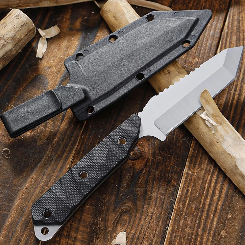 New outdoor high-hardness straight knife for camping, survival, and adventure, EDC knife, integrated straight knife with sheath
New outdoor high-hardness straight knife for camping, survival, and adventure, EDC knife, integrated straight knife with sheath