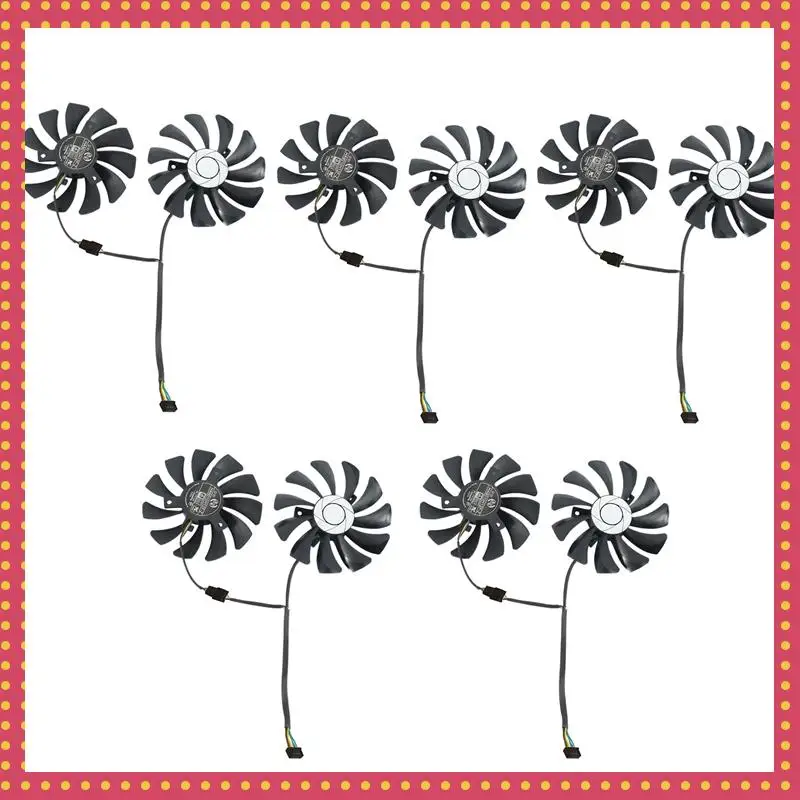 B74A 5 Pair Graphics Card Fan 85Mm Ha9010h12f-Z 4Pin Cooler Fan Replacement For Msi Gtx 1060 Oc 6G Gtx 960 P106-100 P106
B74A 5 Pair Graphics Card Fan 85Mm Ha9010h12f-Z 4Pin Cooler Fan Replacement For Msi Gtx 1060 Oc 6G Gtx 960 P106-100 P106
