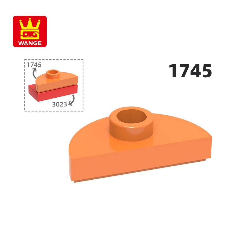 Пластина WANGE 1745 100 г/467 шт, круглая 1x2 половина с 1 гвоздиком, совместимая с блоком Moc, цветные городские аксессуары, детали
Пластина WANGE 1745 100 г/467 шт, круглая 1x2 половина с 1 гвоздиком, совместимая с блоком Moc, цветные городские аксессуары, детали