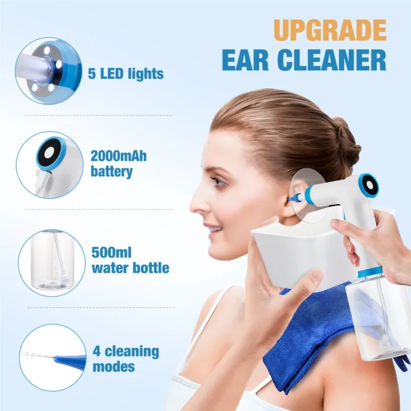 Electric Ear Cleaner Kit Ear Cleaning Device Water Irrigation Automatic Ear Cleaning Earwax Removal For Adults Child Health Care
Electric Ear Cleaner Kit Ear Cleaning Device Water Irrigation Automatic Ear Cleaning Earwax Removal For Adults Child Health Care