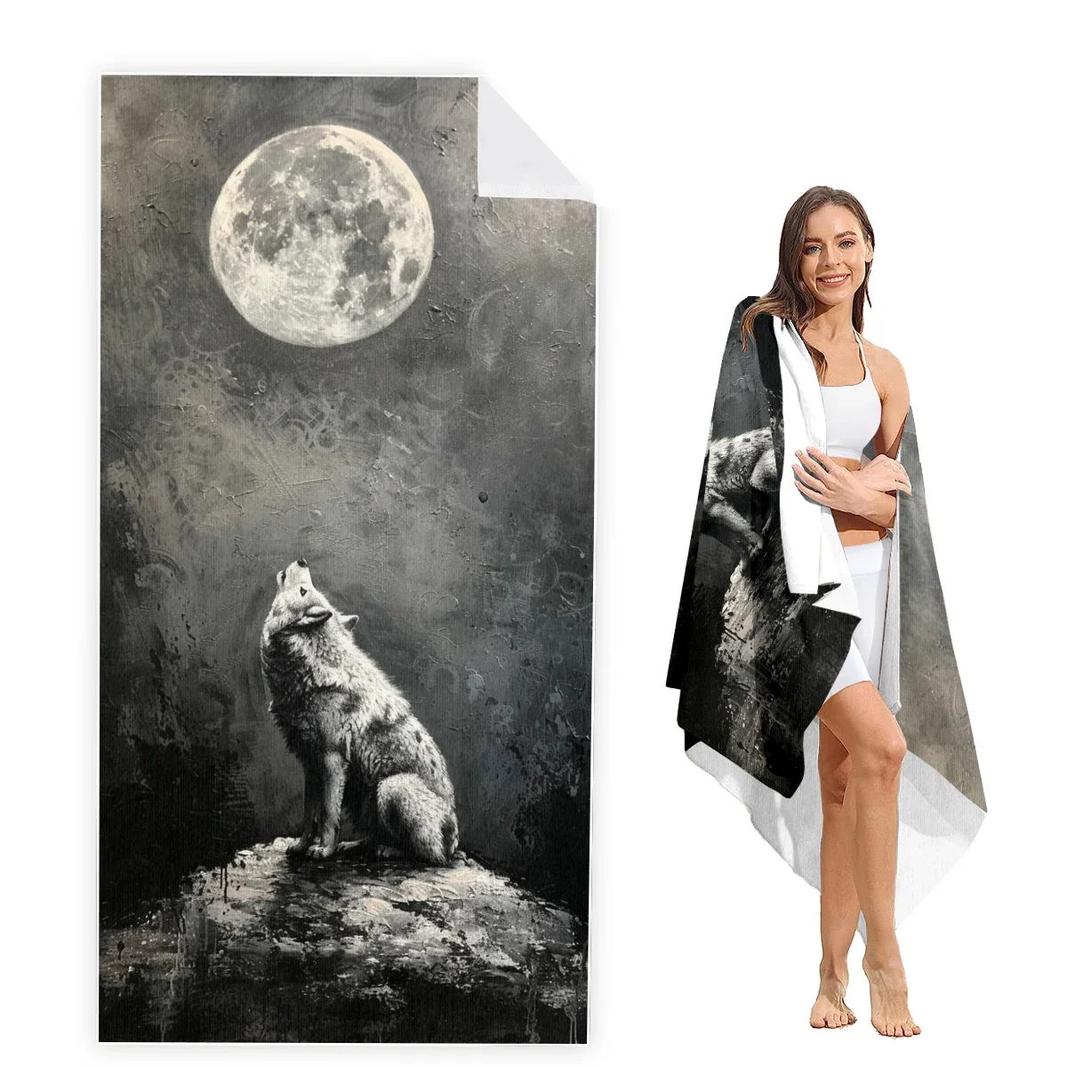 Wolf Beach Towel Oversized,Super Absorbent Sand Free Thick Microfiber Beach Towel,Beach Towels for Kids,Men,Women,Girls,Boy
Wolf Beach Towel Oversized,Super Absorbent Sand Free Thick Microfiber Beach Towel,Beach Towels for Kids,Men,Women,Girls,Boy