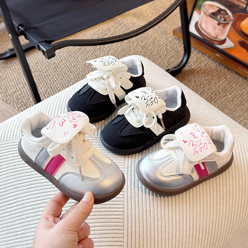 Детская повседневная обувь в стиле принцессы с мягкой подошвой, детская прогулочная обувь с закрытием пальцев, осень 2024, новые туфли для скейтбординга для девочек, размер в полоску 16-25 
Детская повседневная обувь в стиле принцессы с мягкой подошвой, детская прогулочная обувь с закрытием пальцев, осень 2024, новые туфли для скейтбординга для девочек, размер в полоску 16-25