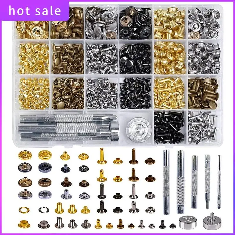 LICG-Snaps And Fasteners Kit, 200Sets Rivets, 140 Eyelets And Grommets, 40 Snap Buttons, 20Screws, Setting Tool For Leather
LICG-Snaps And Fasteners Kit, 200Sets Rivets, 140 Eyelets And Grommets, 40 Snap Buttons, 20Screws, Setting Tool For Leather