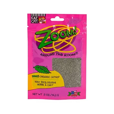 Organic Catnip - Hoots Zoom Around the Room Catnip - Grown and Harvested in USA 0.5oz pouch