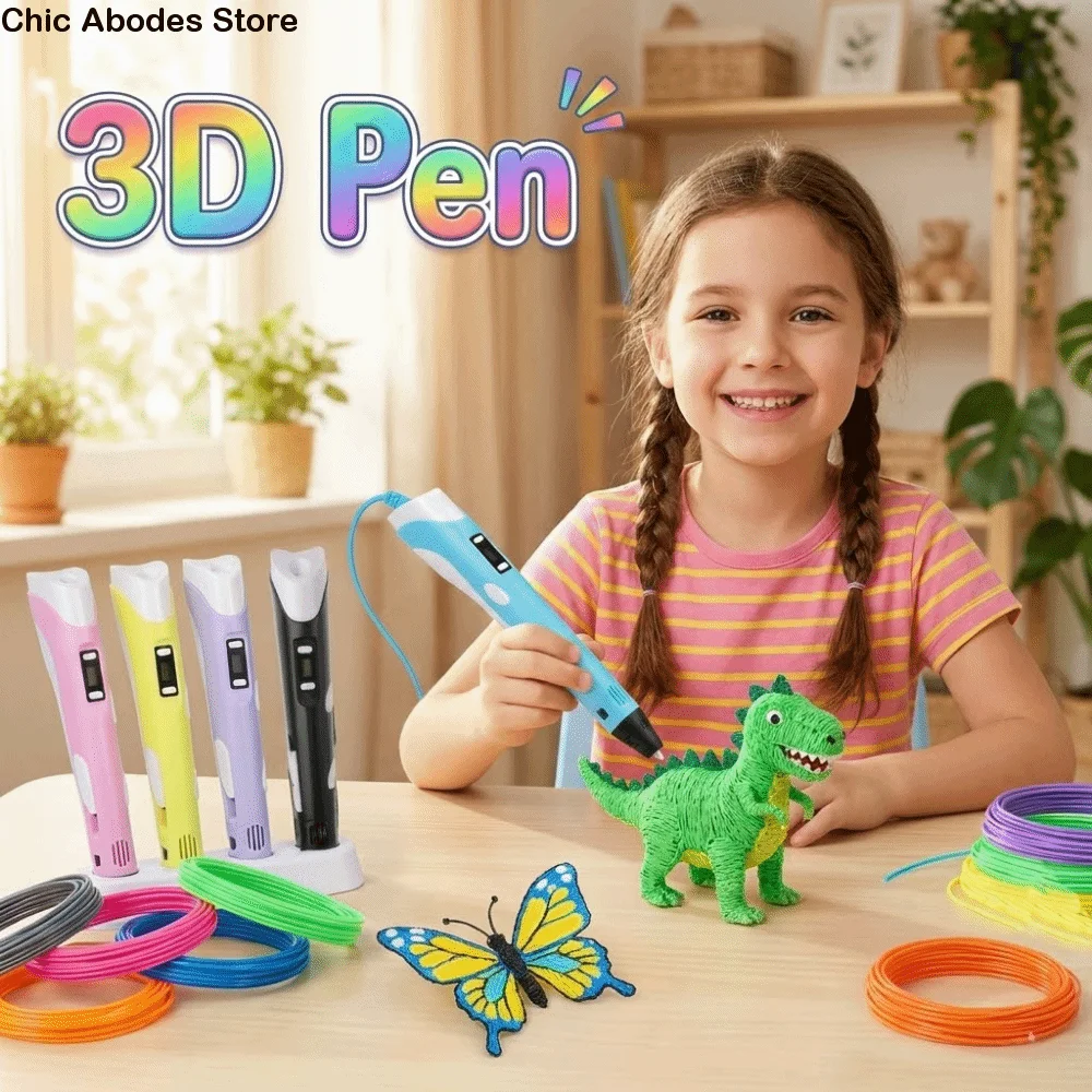 USB 3D Printing Pen Adjustable Speed LED Display DIY Drawing Pens Safe Painting with PLA Filament 3D Graffiti Drawing Tool
USB 3D Printing Pen Adjustable Speed LED Display DIY Drawing Pens Safe Painting with PLA Filament 3D Graffiti Drawing Tool