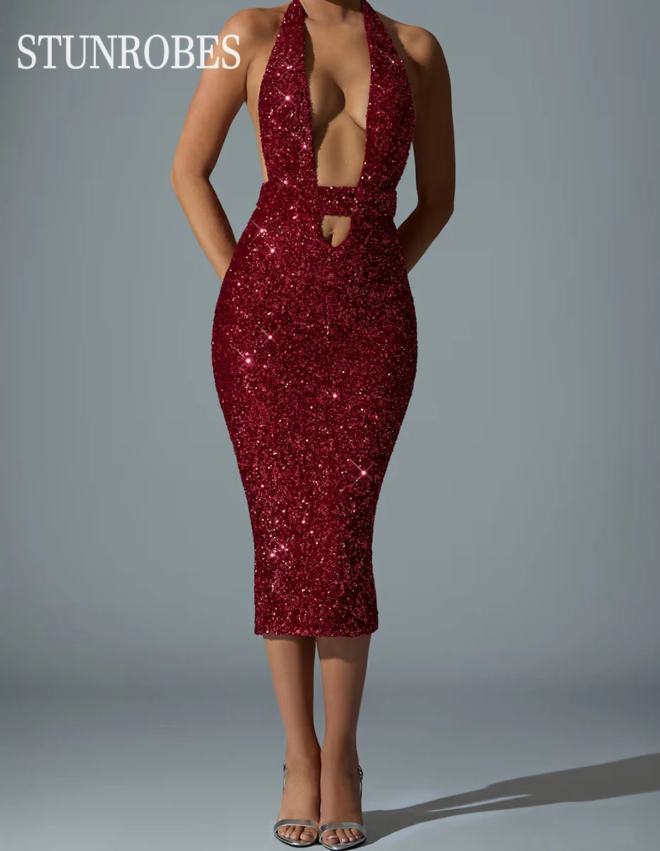 STUNROBES Luxury Sexy Formal Evening Celebrity dresses Sequin Elegant Deep V-Neck Evening Dress Backless Prom Dress For Woman
STUNROBES Luxury Sexy Formal Evening Celebrity dresses Sequin Elegant Deep V-Neck Evening Dress Backless Prom Dress For Woman