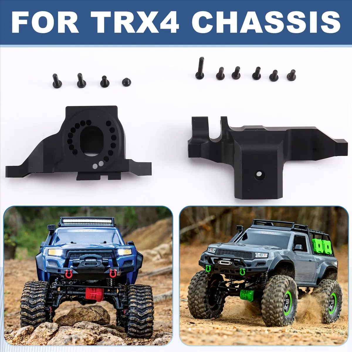 DT1638 Mon.AluminumAlloy for TRX4 Motor Mount Plate Upper Spur Gear Cover for 1/10 RCCrawler Car -4 TRX6 Upgrade Part,A
DT1638 Mon.AluminumAlloy for TRX4 Motor Mount Plate Upper Spur Gear Cover for 1/10 RCCrawler Car -4 TRX6 Upgrade Part,A