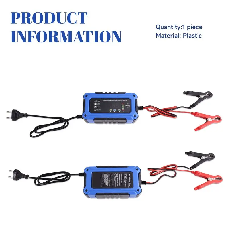 AS57-Intelligent Battery Repair 6A 12V Charging Unit For Car Battery For Car Motorcycle Lead-Acid Blue EU Plug
AS57-Intelligent Battery Repair 6A 12V Charging Unit For Car Battery For Car Motorcycle Lead-Acid Blue EU Plug
