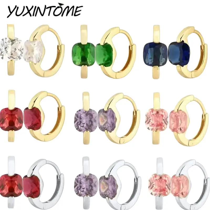 925 Sterling Silver Needle color Square Zircon Hoop Earrings High-Quality Jewelry Accessories for Women classic Earrings Gift
925 Sterling Silver Needle color Square Zircon Hoop Earrings High-Quality Jewelry Accessories for Women classic Earrings Gift