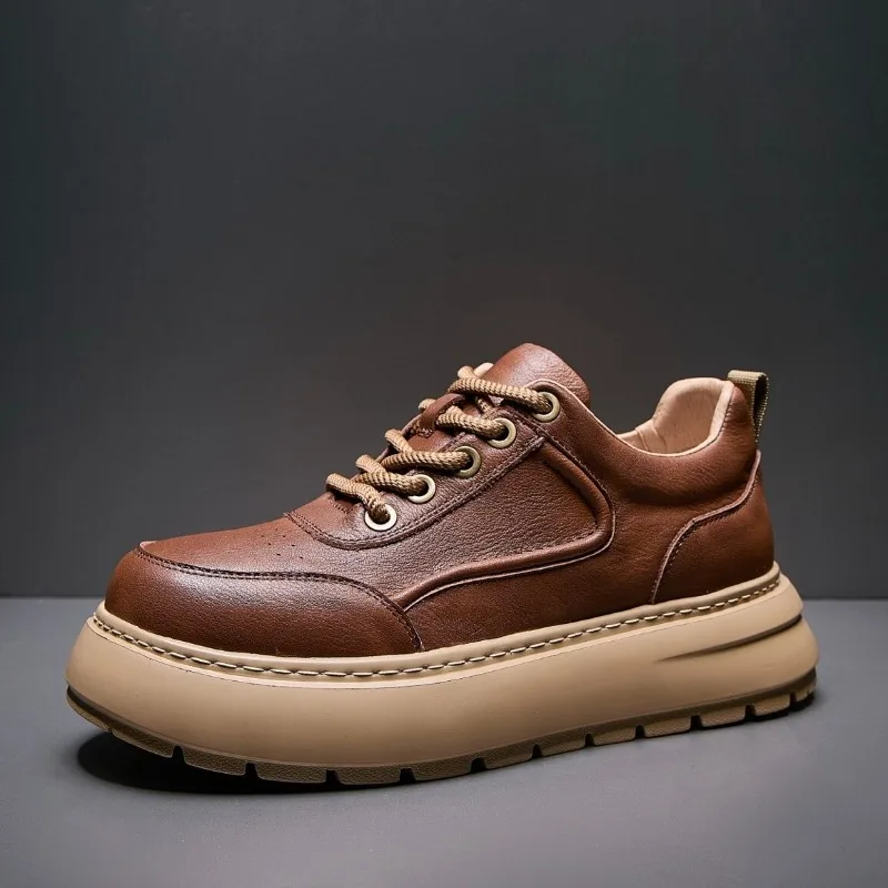 Luxury Designer Platform Shoes Men's Genuine Leather Thick Sole Height Increasing Casual Breathable Lightweight Oxfords Male
Luxury Designer Platform Shoes Men's Genuine Leather Thick Sole Height Increasing Casual Breathable Lightweight Oxfords Male
