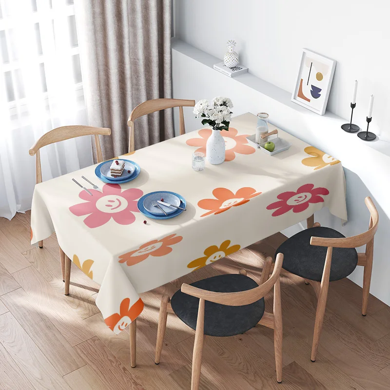 Modern Floral Tablecloth Decoration for Home Dining Room Perfect Fit 4-6 Seat Setting in Pastel Colors, Available in Multiple Si
Modern Floral Tablecloth Decoration for Home Dining Room Perfect Fit 4-6 Seat Setting in Pastel Colors, Available in Multiple Si
