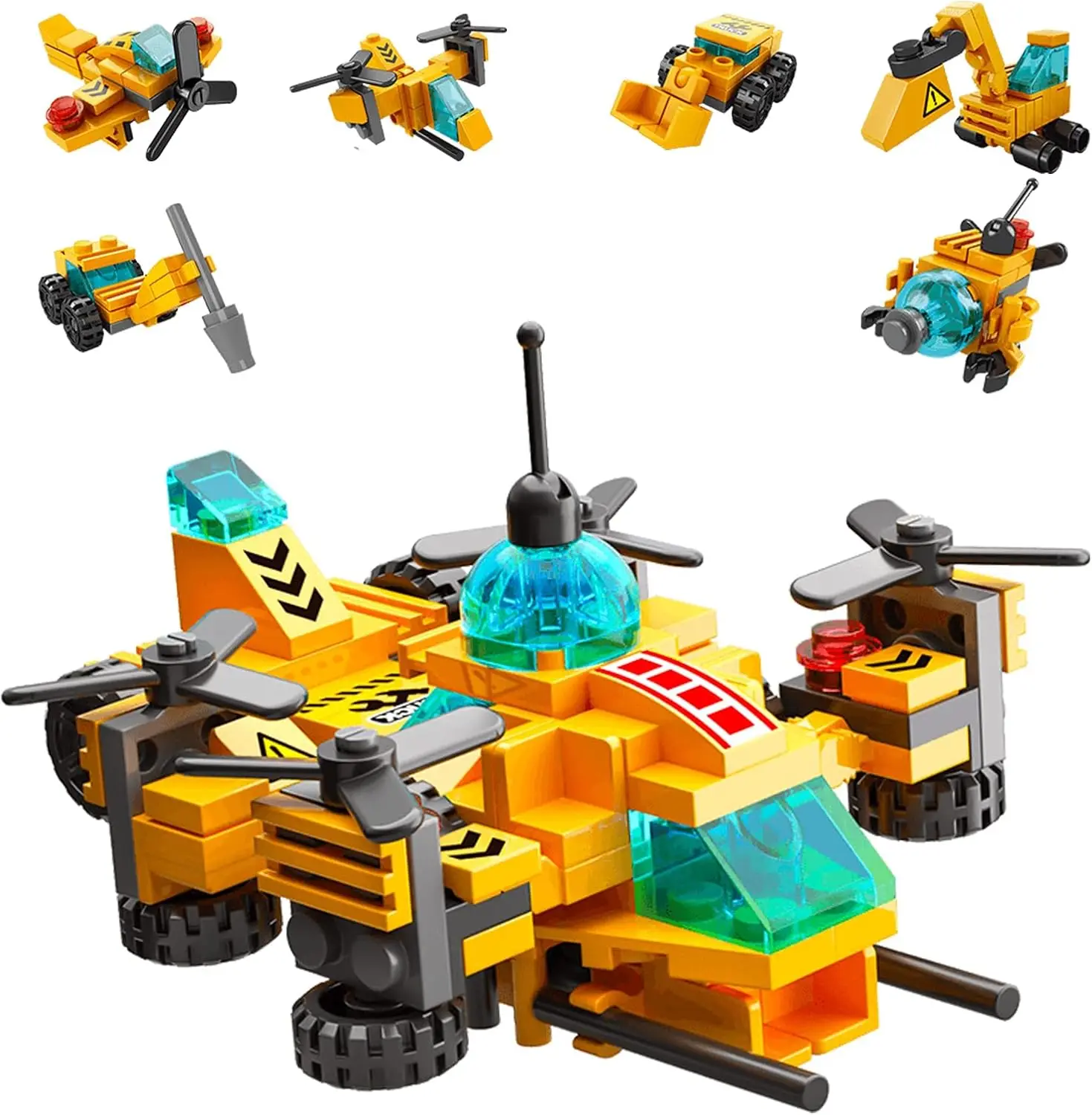 136-Piece Urban Engineering Building Blocks Set - Build 7 Cool Models: Construction Airplane, Vehicles, Submarine & More | STEM
136-Piece Urban Engineering Building Blocks Set - Build 7 Cool Models: Construction Airplane, Vehicles, Submarine & More | STEM
