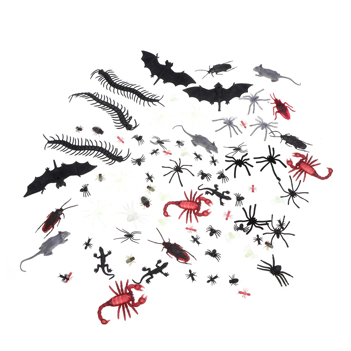 150Pcs Prank Insects Scorpion Spiders Bats Assorted Fake Bugs Halloween Party Favors Decoration Realistic Scary
150Pcs Prank Insects Scorpion Spiders Bats Assorted Fake Bugs Halloween Party Favors Decoration Realistic Scary