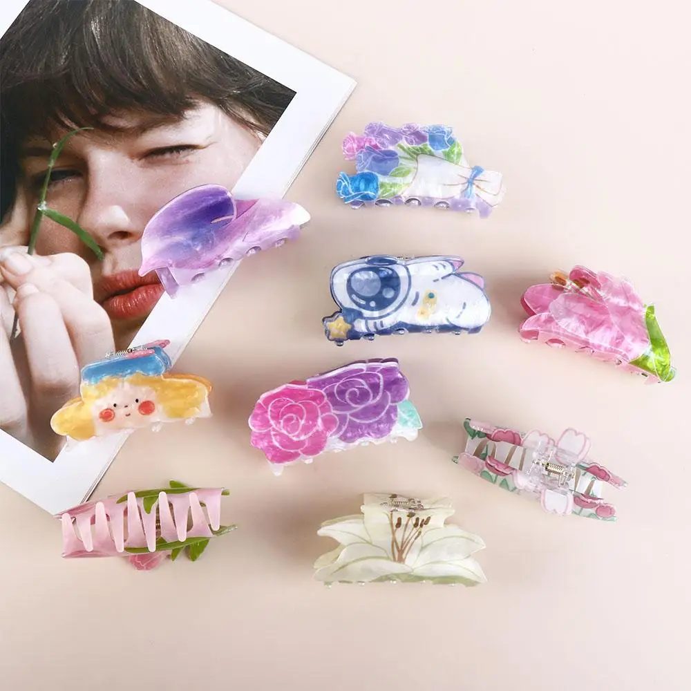 Tulip Geometric Shape Large Grab Clip Rose Korean Style Headwear Plastic Hair Claw Female Hair Accessories Flower Hair Clip
Tulip Geometric Shape Large Grab Clip Rose Korean Style Headwear Plastic Hair Claw Female Hair Accessories Flower Hair Clip