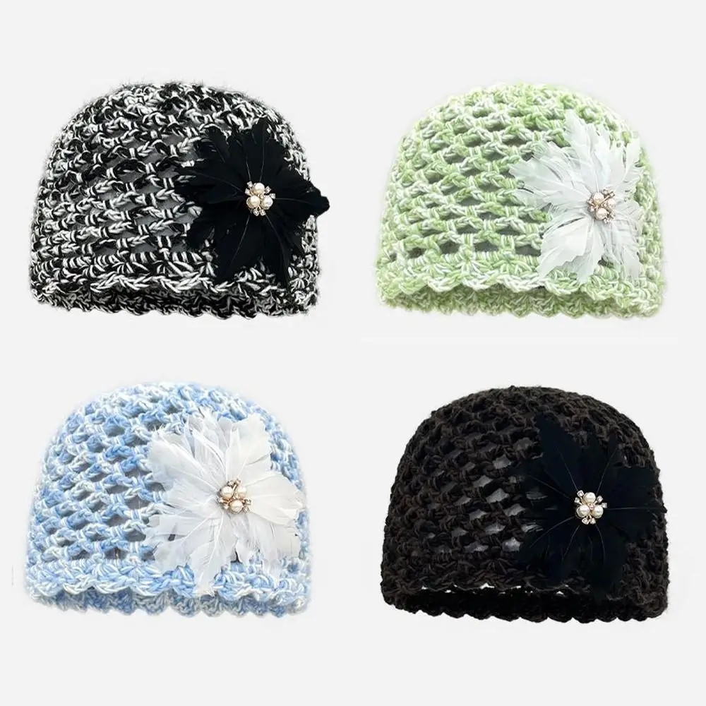 New Breathable Woven Hat Handmade Casual Feather Flower Hat Hollowed Out Versatile Skullies Cap for Women
New Breathable Woven Hat Handmade Casual Feather Flower Hat Hollowed Out Versatile Skullies Cap for Women
