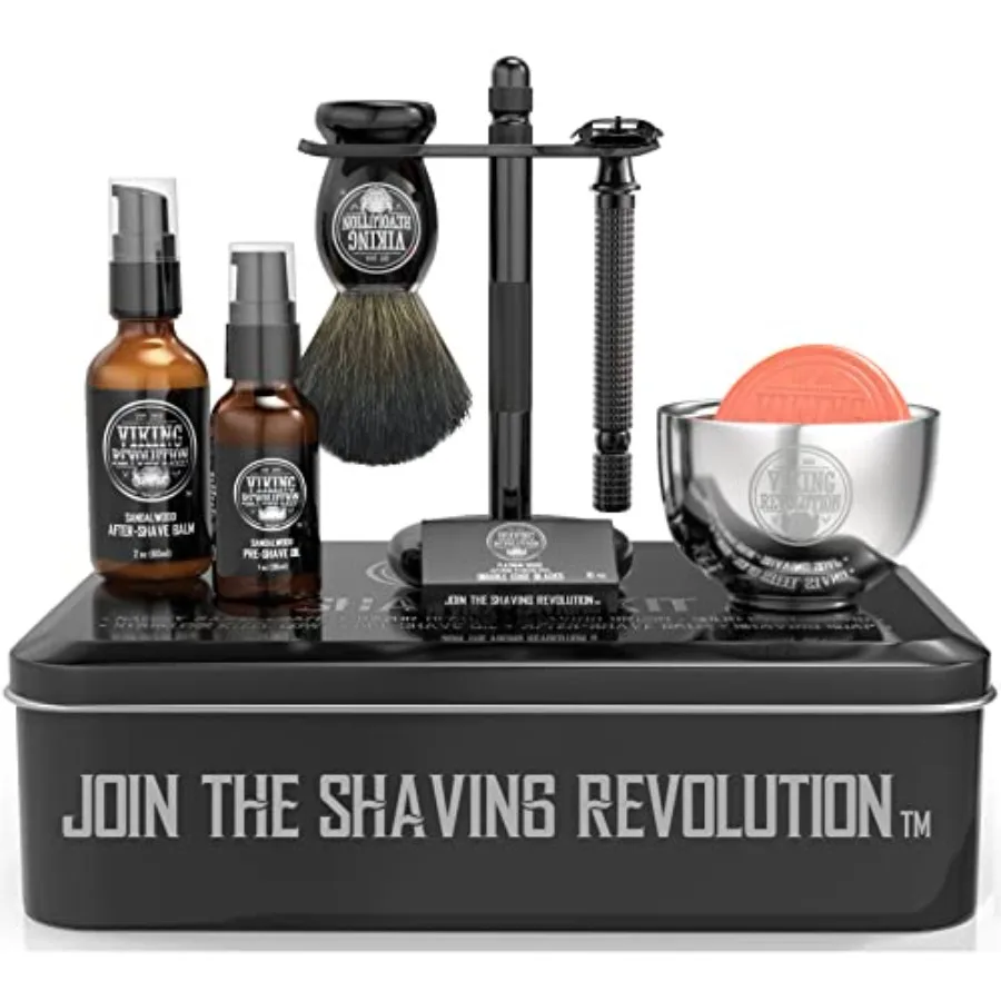 Viking Revolution Luxury Safety Razor Shaving Kit - Includes Double Edge Safety Razor, Stand, Bowl, After-Shave Balm, Pre-Shave
Viking Revolution Luxury Safety Razor Shaving Kit - Includes Double Edge Safety Razor, Stand, Bowl, After-Shave Balm, Pre-Shave