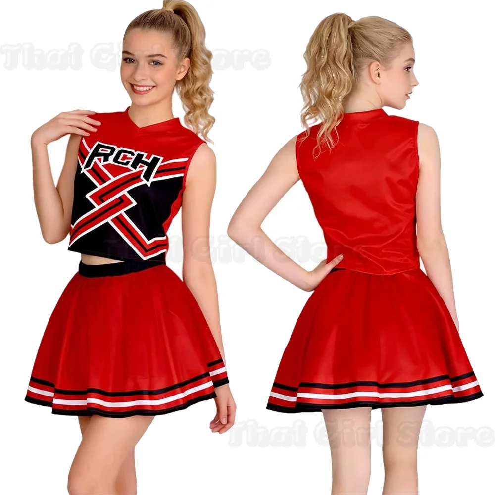Takerlama RCH Printed Cheerleader Uniform Bring it On Cosplay Women's Fancy Dress Tank Top Mini Skirt Halloween Costume Clothes
Takerlama RCH Printed Cheerleader Uniform Bring it On Cosplay Women's Fancy Dress Tank Top Mini Skirt Halloween Costume Clothes