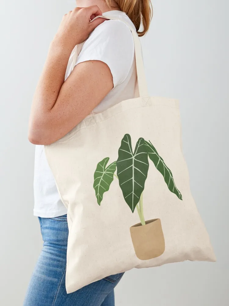 Potted Alocasia Tote Bag Fabric bag shoping bag woman shopping hand
Potted Alocasia Tote Bag Fabric bag shoping bag woman shopping hand