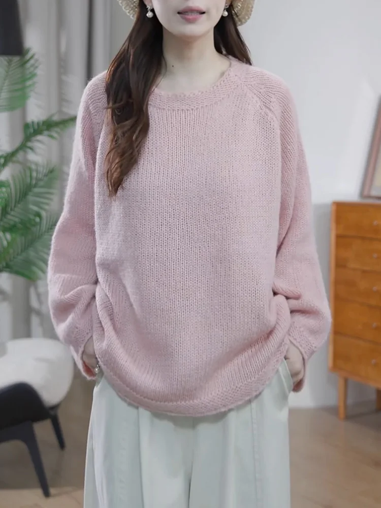 Розовый вязаный свитер Ele для женщин больших размеров: модный, универсальный, стройнящий, осенняя новинка 2025 года, мягкий и уютный топ.
Розовый вязаный свитер Ele для женщин больших размеров: модный, универсальный, стройнящий, осенняя новинка 2025 года, мягкий и уютный топ.