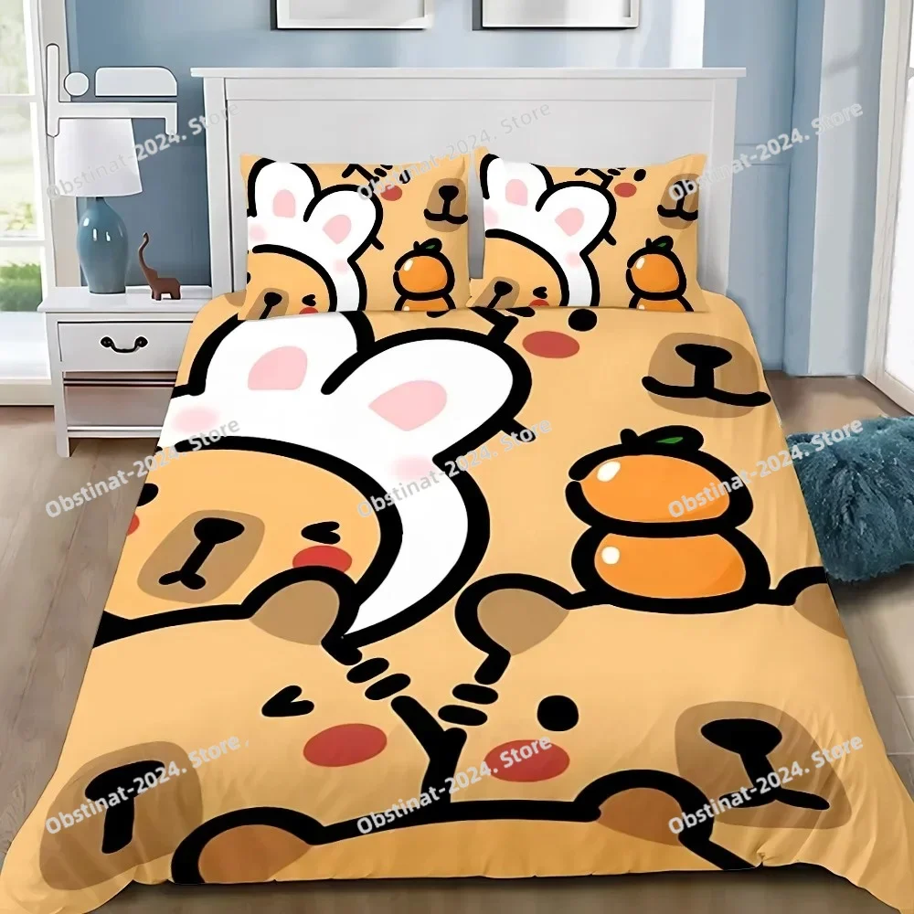 Cute Capybara Duvet Cover Pillowcase Bedding Set Adult Boy Girl Bedroom Decoration Children Gift Single Double Large Size
Cute Capybara Duvet Cover Pillowcase Bedding Set Adult Boy Girl Bedroom Decoration Children Gift Single Double Large Size