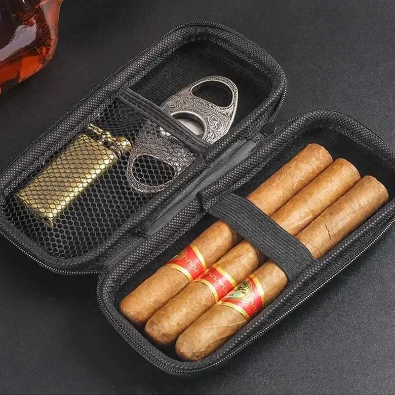 Portable Cigar Case Light weight Travel Bag Pouch for Cigar Lighter Cutter Smoking Accessories Gift for Smokers Firedog Cones
Portable Cigar Case Light weight Travel Bag Pouch for Cigar Lighter Cutter Smoking Accessories Gift for Smokers Firedog Cones