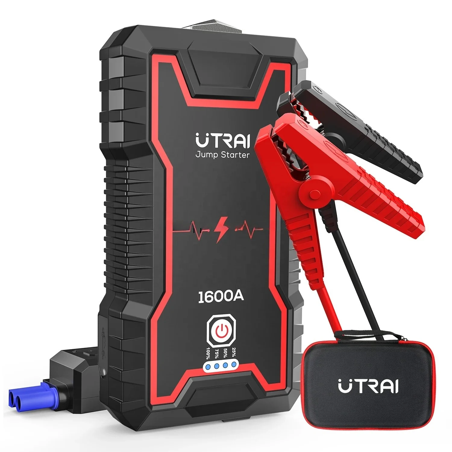 Портативное зарядное устройство (Power Bank) 16000 мАч с функцией аварийного запуска двигателя, аварийным молотком и LED-фонарем для автомобилей и грузовиков 12В
Портативное зарядное устройство (Power Bank) 16000 мАч с функцией аварийного запуска двигателя, аварийным молотком и LED-фонарем для автомобилей и грузовиков 12В