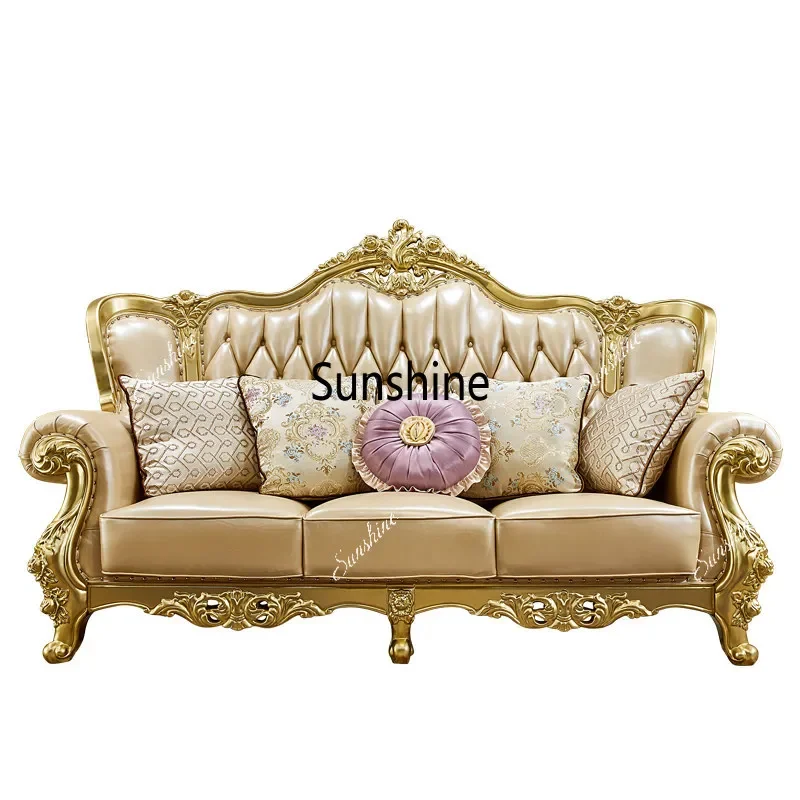 YEuropean sofa combination carved solid wood villa large living room villa furniture
YEuropean sofa combination carved solid wood villa large living room villa furniture