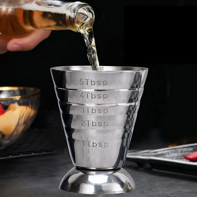 Triple Scale Stainless Steel Jigger Cocktail Measuring Cup 75ml/2.5OZ Professional Bartender Tools Home Bar Accessories
Triple Scale Stainless Steel Jigger Cocktail Measuring Cup 75ml/2.5OZ Professional Bartender Tools Home Bar Accessories