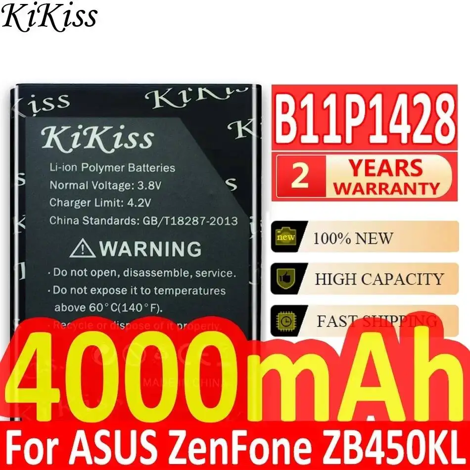 B11P1428 Reliable Replacement For Asus Zenfone GO ZB450KL ZB452KG X009DB Mobile Phone Battery 4000mAh High-Capacity
B11P1428 Reliable Replacement For Asus Zenfone GO ZB450KL ZB452KG X009DB Mobile Phone Battery 4000mAh High-Capacity