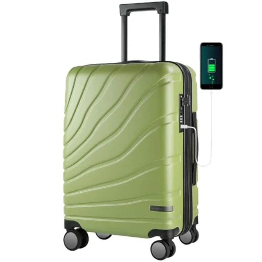 Carry On Luggage with Spinner Wheels and TSA Lock, Expandable Fashionable Hard Shell Suitcase airline approved 20 Inch Carry-On
Carry On Luggage with Spinner Wheels and TSA Lock, Expandable Fashionable Hard Shell Suitcase airline approved 20 Inch Carry-On