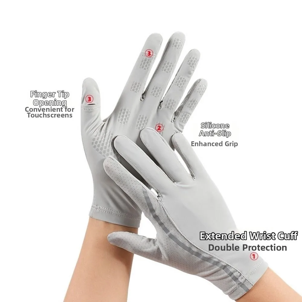 Non-Slip Sun Protection Gloves Reflective highly Elastic Ice Silk Riding Gloves Lightweight Breathable Summer Driving Mittens
Non-Slip Sun Protection Gloves Reflective highly Elastic Ice Silk Riding Gloves Lightweight Breathable Summer Driving Mittens