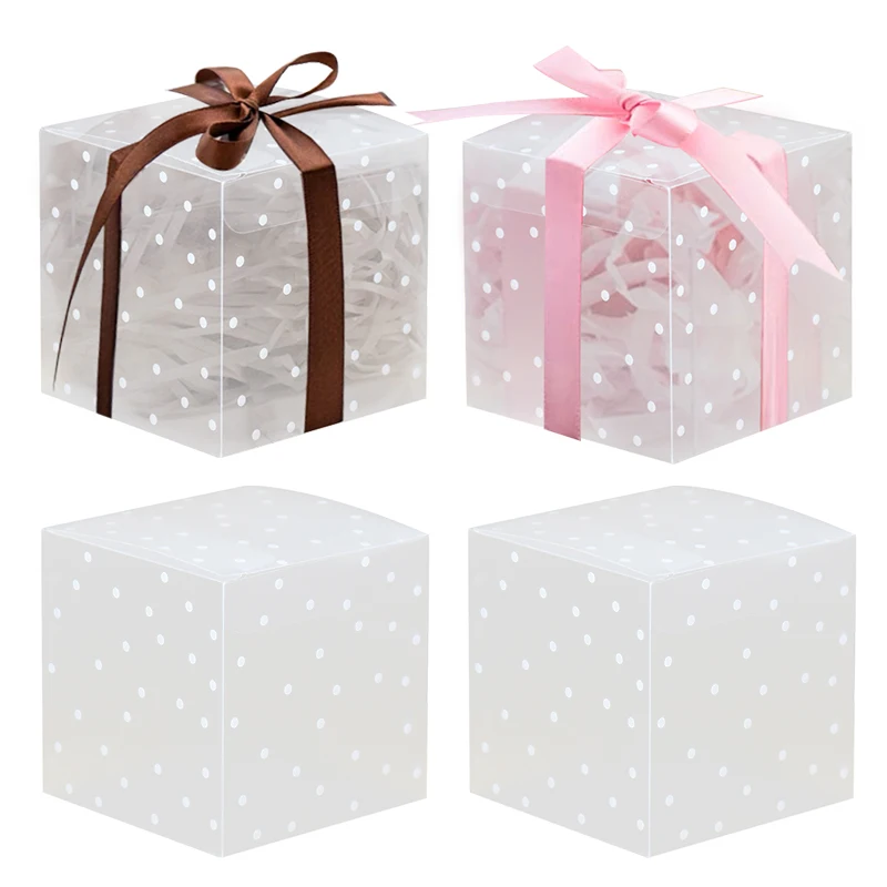 10pcs Transparent Frosted Dot Candy Box PVC Square Boxes Chocolate Snacks Sweet Gift Box For Guests Wedding Birthday Party Decor
10pcs Transparent Frosted Dot Candy Box PVC Square Boxes Chocolate Snacks Sweet Gift Box For Guests Wedding Birthday Party Decor