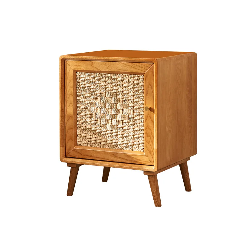 Wabi Sandy Wind Solid Wood Rattan Bedside Cabinet Small Cabinet Homestay Furniture Retro Style Bedroom Simple Storage Cabinet Lo
Wabi Sandy Wind Solid Wood Rattan Bedside Cabinet Small Cabinet Homestay Furniture Retro Style Bedroom Simple Storage Cabinet Lo