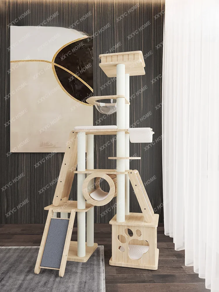 Cat Climbing Rack Large Luxury Integrated Villa Cat Tower Shelf Nest Park Imported All Solid Wood
Cat Climbing Rack Large Luxury Integrated Villa Cat Tower Shelf Nest Park Imported All Solid Wood