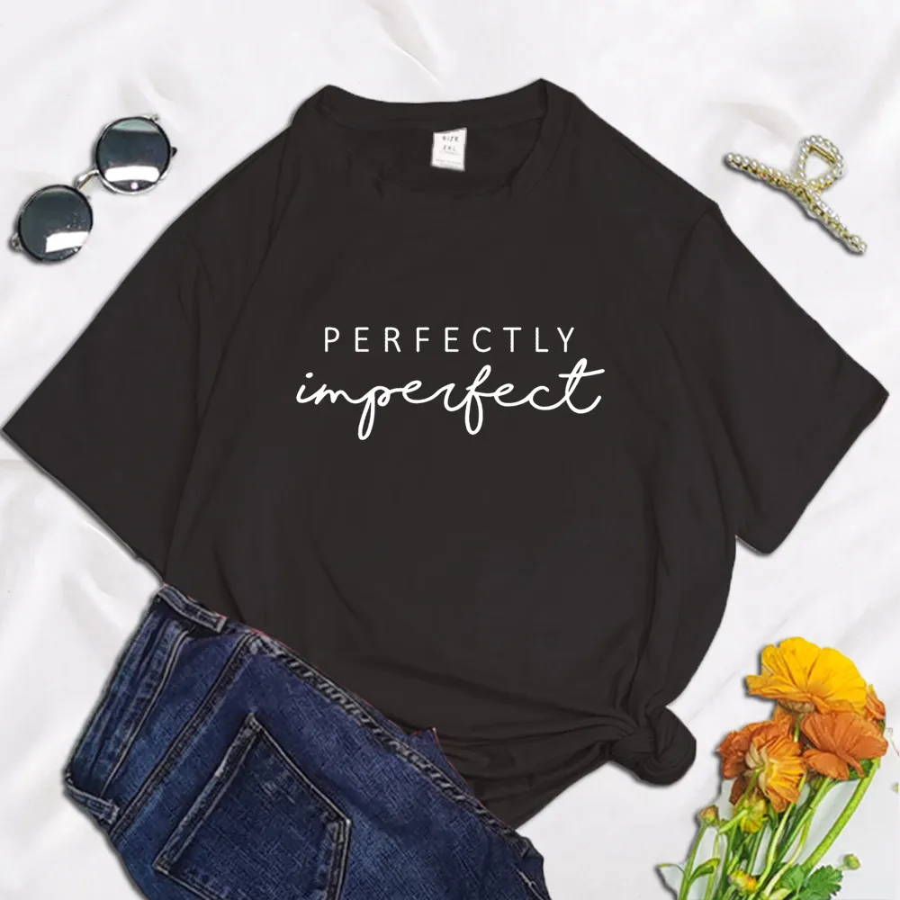 Letter Perfectly Impertect Women T Shirt 2022 Summer Round Neck Y2K Harajuku Funny Polyester Manga T-shirt Graphic Streetwear
Letter Perfectly Impertect Women T Shirt 2022 Summer Round Neck Y2K Harajuku Funny Polyester Manga T-shirt Graphic Streetwear