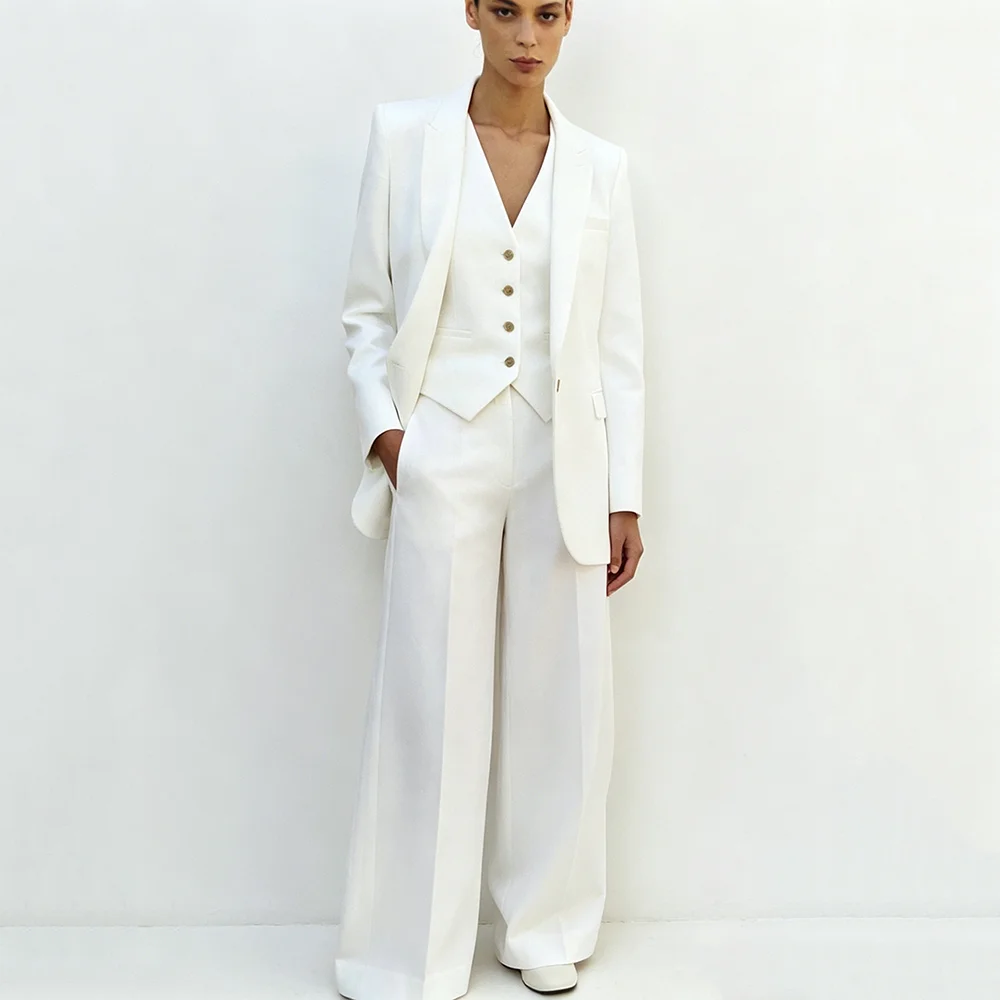 2026 New Arrive Smart Casual Women's Suit 3 Pieces Set Jacket Vest Pants High Quality Office Commute Lady Chic Office Outfit
2026 New Arrive Smart Casual Women's Suit 3 Pieces Set Jacket Vest Pants High Quality Office Commute Lady Chic Office Outfit