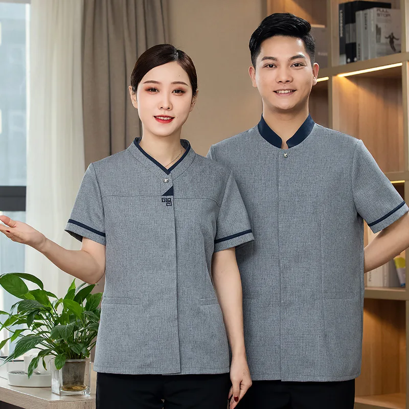 Short-sleeved cleaning uniform for hotel and guesthouse staff, summer attire for female property cleaning staff uniforms
Short-sleeved cleaning uniform for hotel and guesthouse staff, summer attire for female property cleaning staff uniforms