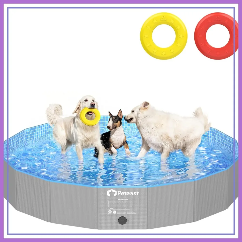Foldable Dog Pool with 2 Flying Disks, Durable Hard Plastic Swimming Pools for Large Dogs, Collapsible Pet Pool for Backyard & Indoor, 71 in
Foldable Dog Pool with 2 Flying Disks, Durable Hard Plastic Swimming Pools for Large Dogs, Collapsible Pet Pool for Backyard & Indoor, 71 in