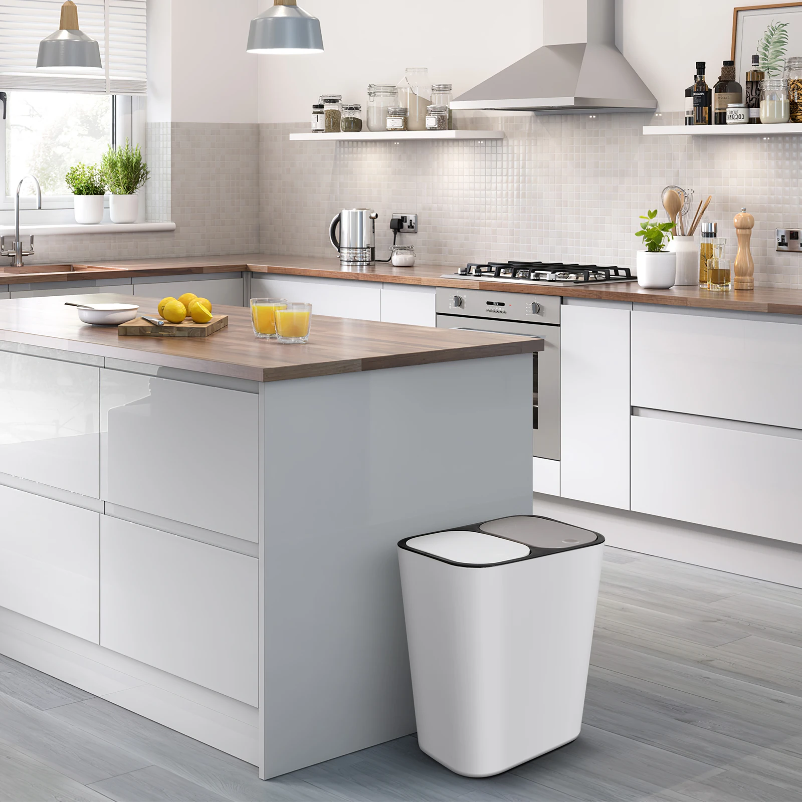 Rubbish Bin Dry and Wet Separation Trash Can Waste Kitchen Bins Beige Small Dual Office with Lid
Rubbish Bin Dry and Wet Separation Trash Can Waste Kitchen Bins Beige Small Dual Office with Lid